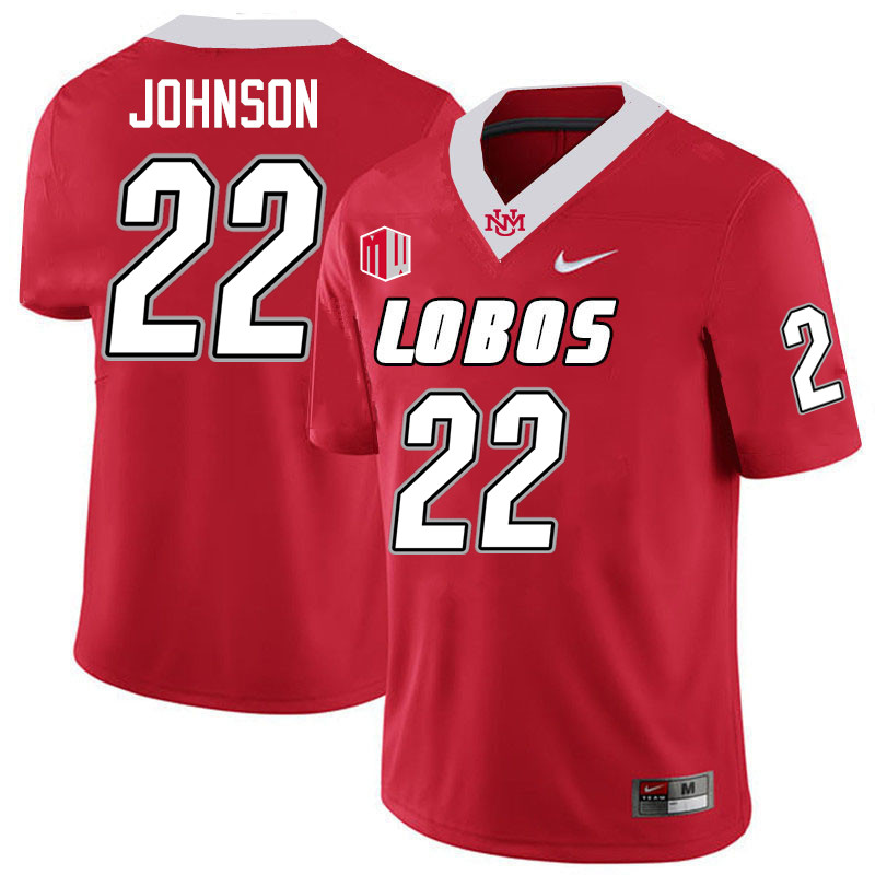 Dimitri Johnson UNM Lobos Jersey,New Mexico Lobos Football Jersey,Uniforms-Red